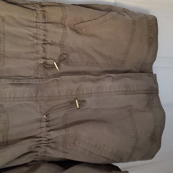 Michael Kors Womens Anorak Utility Zipper & Snap Jacket with Gold Hardware - Picture 3 of 7